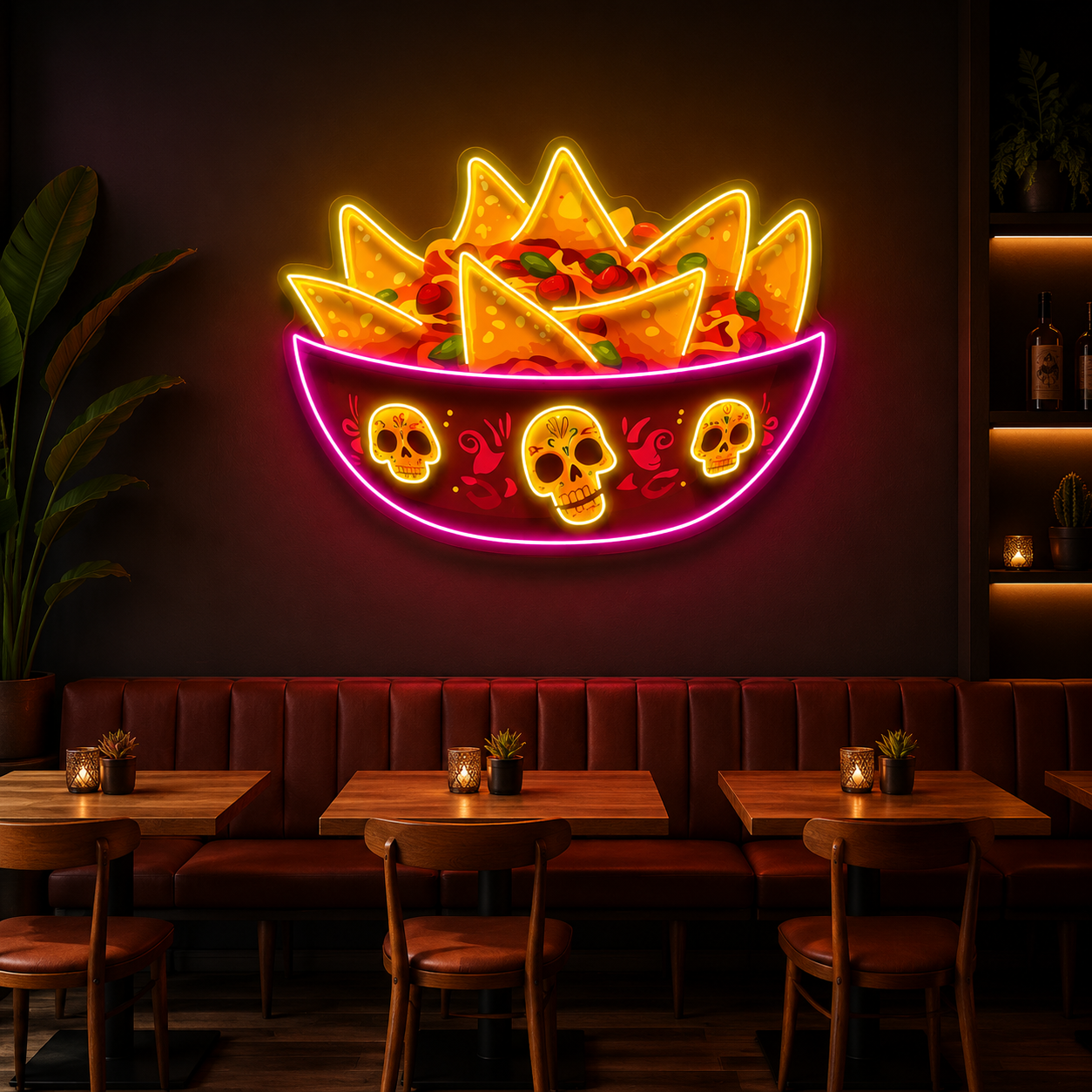 Dancing Pizza Character Neon Wall Art (4)
