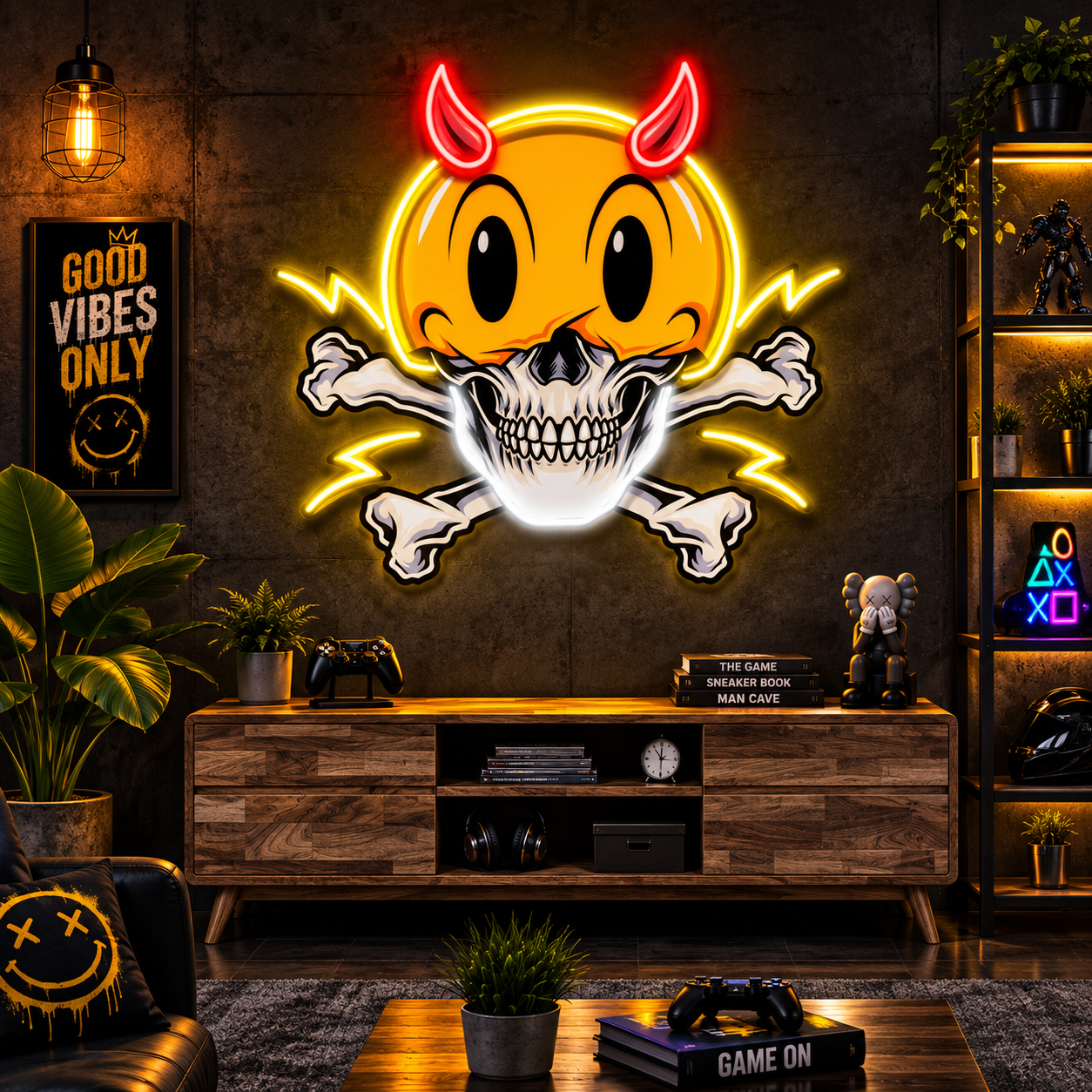 Devil Emoji Crossbones