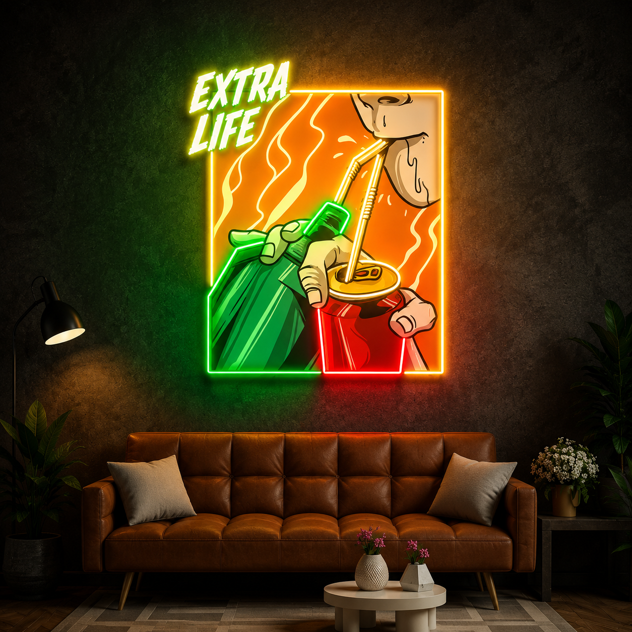 Extra Life Booze Time Neon Sign