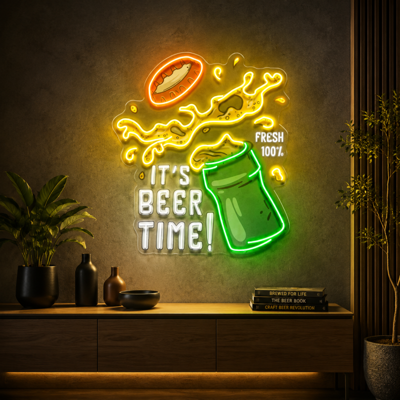 It's Beer Time Neon Sign
