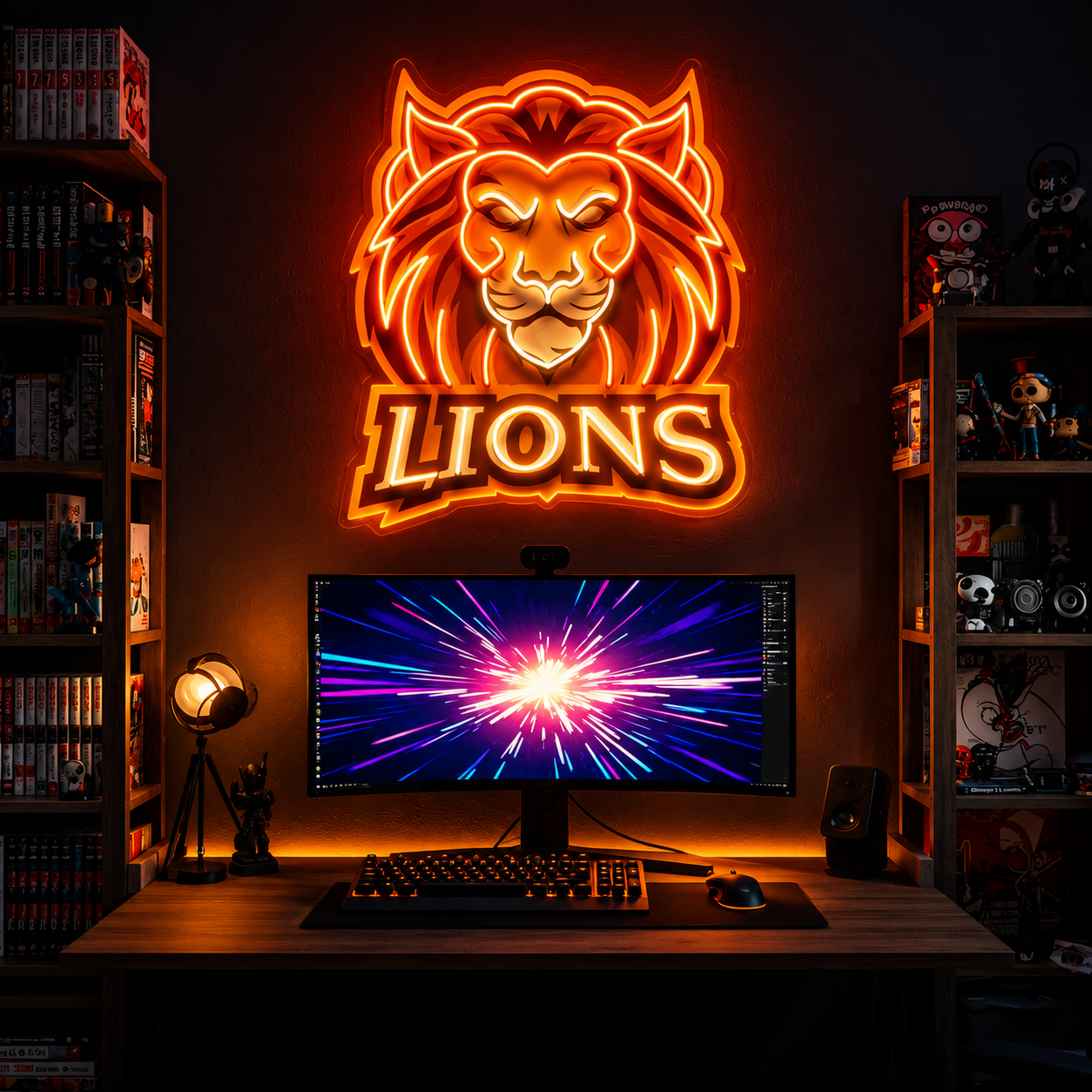 Lions Lion Head Neon Sign