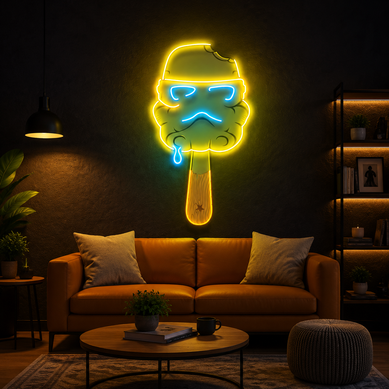 Melty Popsicle Neon Wall Art