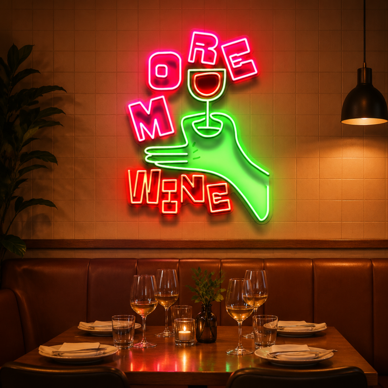 More Wine Neon Sign
