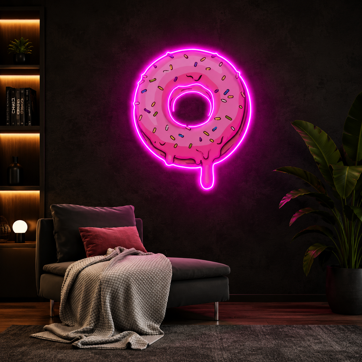 Pink Donut Neon Sign