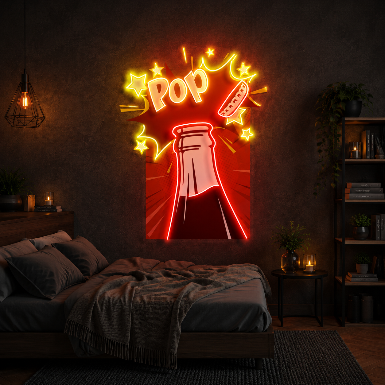 Pop Soda Bottle Neon Sign