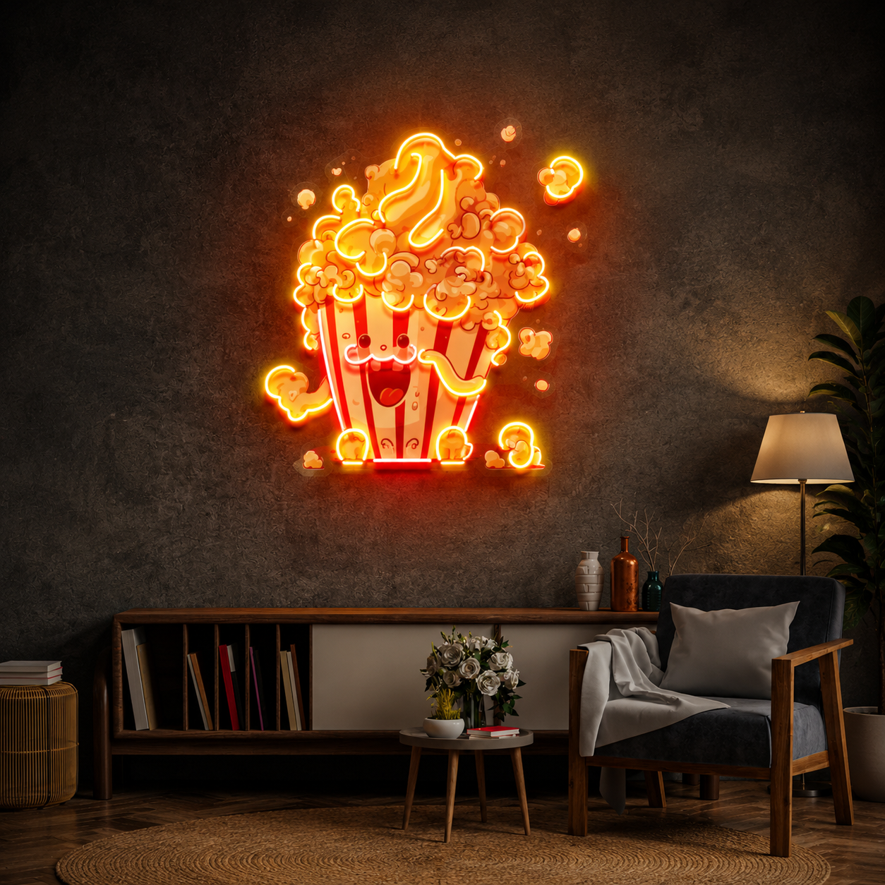 Popcorn Neon Wall Art