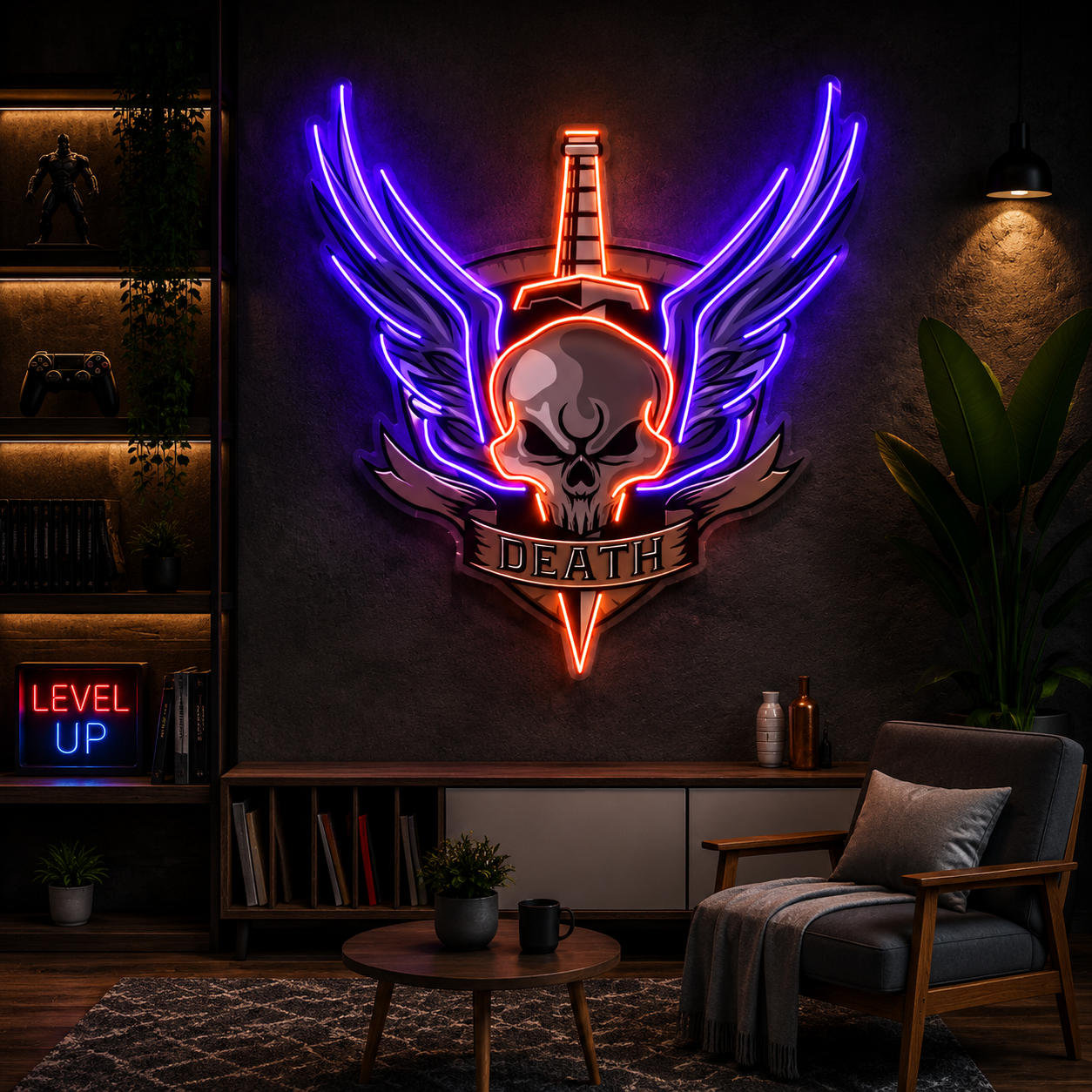 Winged Sword Death Skull