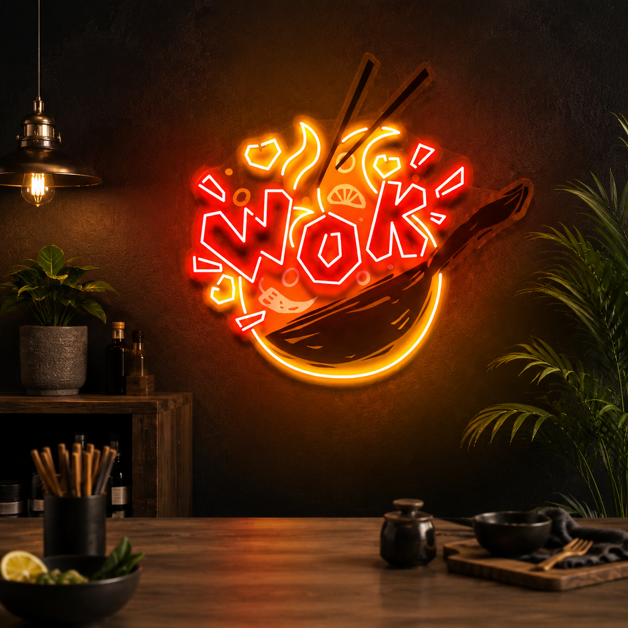 Wok Neon Wall Art