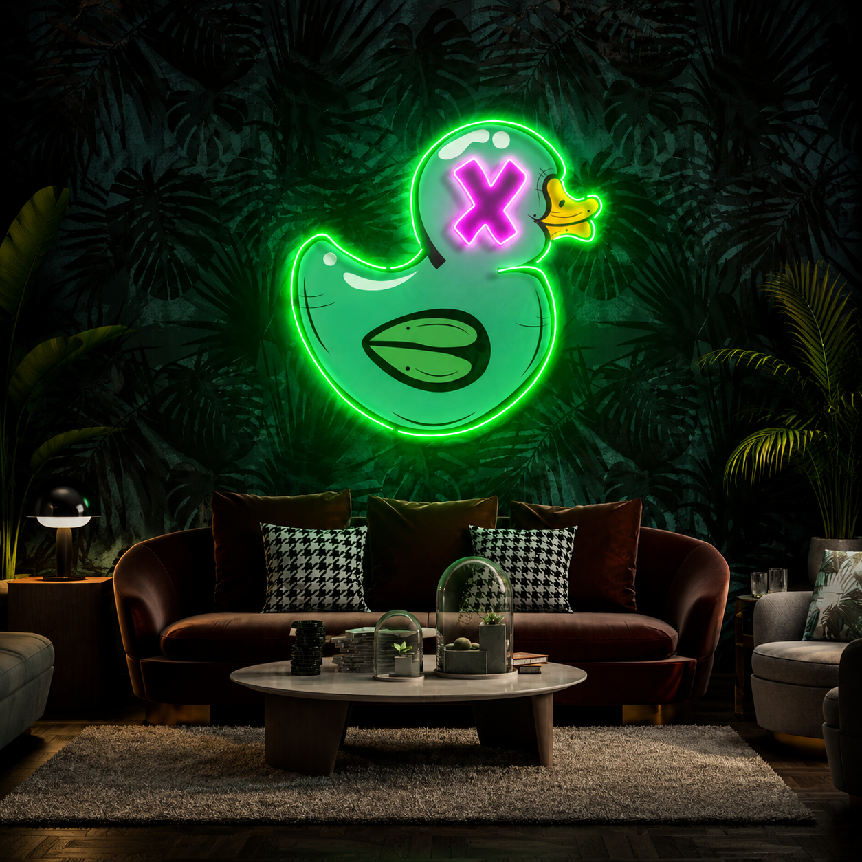 X Eyes Rubber Duck Neon Sign